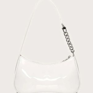 Trendy Shein Leather Baguette Bag!